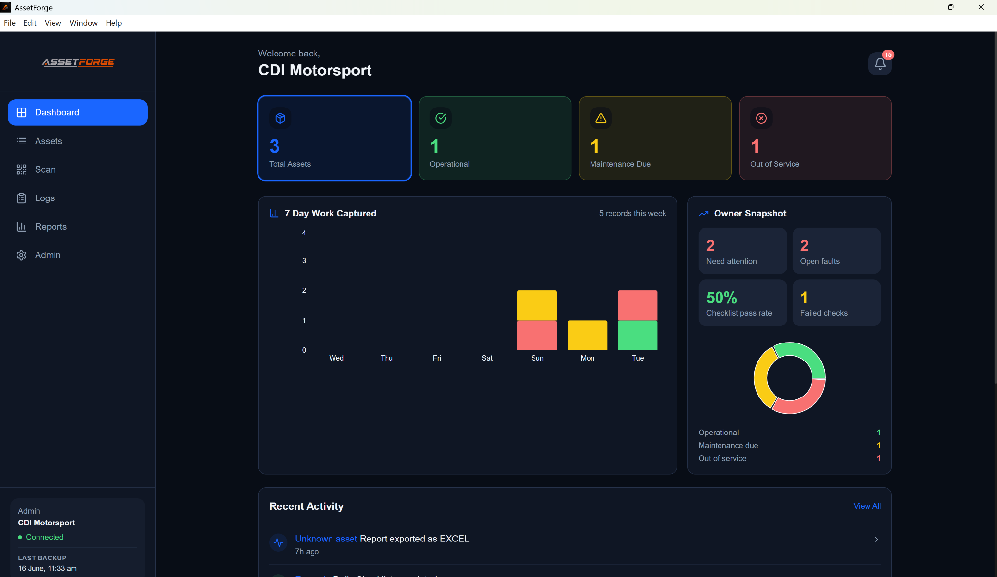 AssetForge desktop screenshot
