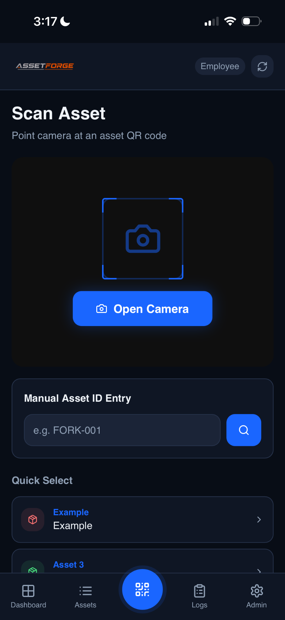 AssetForge mobile screenshot